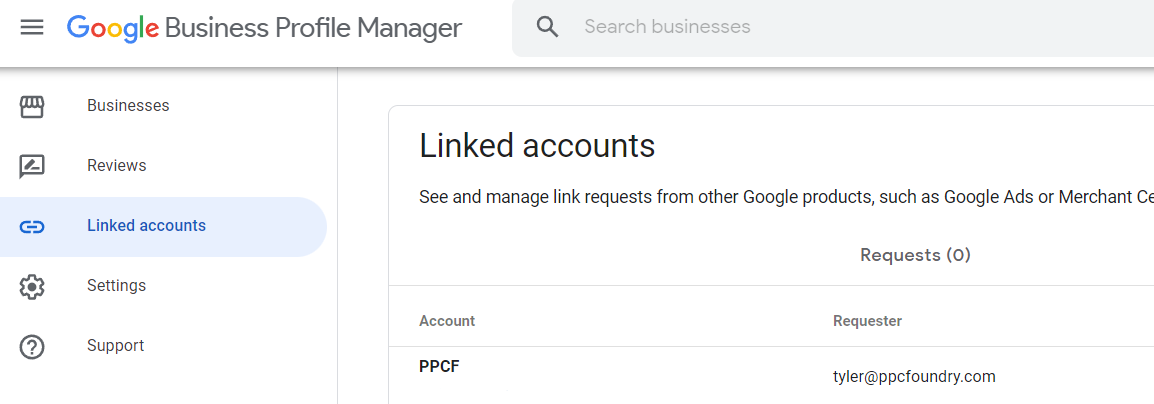 google business profile confirm link to google ads